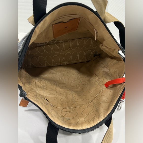 Orla Kiely Black Grey Stem Backpack - Picture 9 of 13